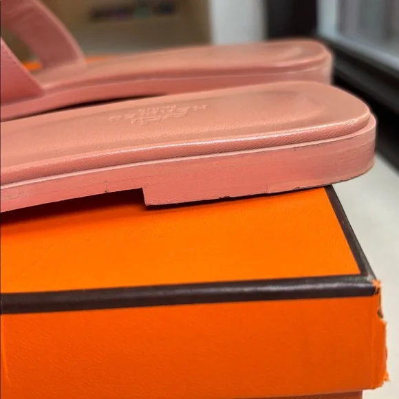 Authentic Hermes Oran Rose Aube size 8.5 - Picture 11 of 12